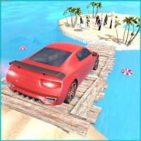 Beach Water Surfer Car Stunt