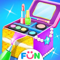 Fun Girl Care Kids Cake - Girl Make Up Kit Comfy Cakes Pretty Box Bakery Game