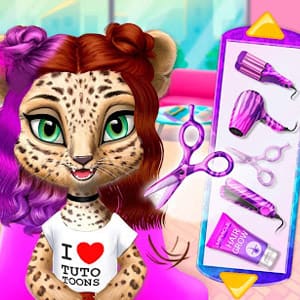 Play Jungle Animal Hair Salon - Wild Pets Haircut & Style Makeover Fun Kids Games By TutoTOONS