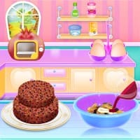 Chocolate cake cooking party