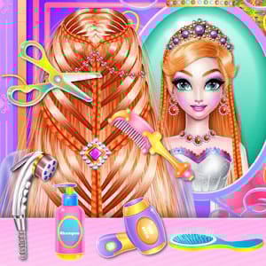 Colorful Braid Hairstyle Making