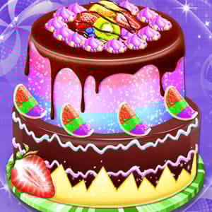 Cute Doll Cooking Cakes