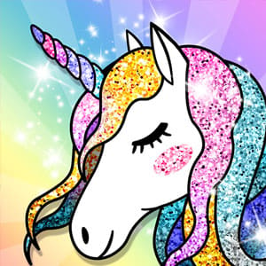 Unicorn Coloring Book Glitter