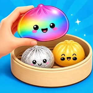 Dumpling Squishy Glitter Slime