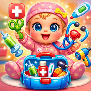 Kids Toys Set - Doll Play Time