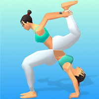 Flexible Run : Couples Yoga Pose Gymnastics Game